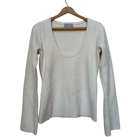Modern Citizen Organic Cotton Wool Blend Scoop Neck Sweater Medium - Picture 1 of 5